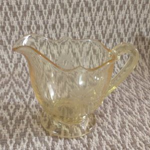 Lancaster Glass Yellow Jubilee Creamer